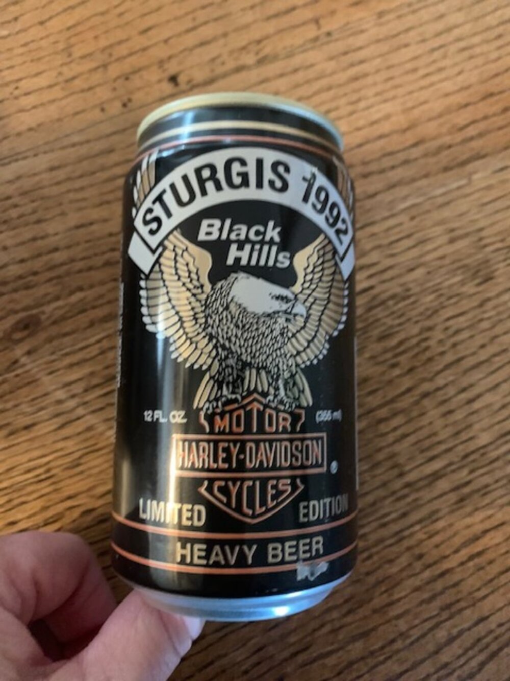 Vintage Sturgis Black Hills Harley Davidson limited edition heavy beer